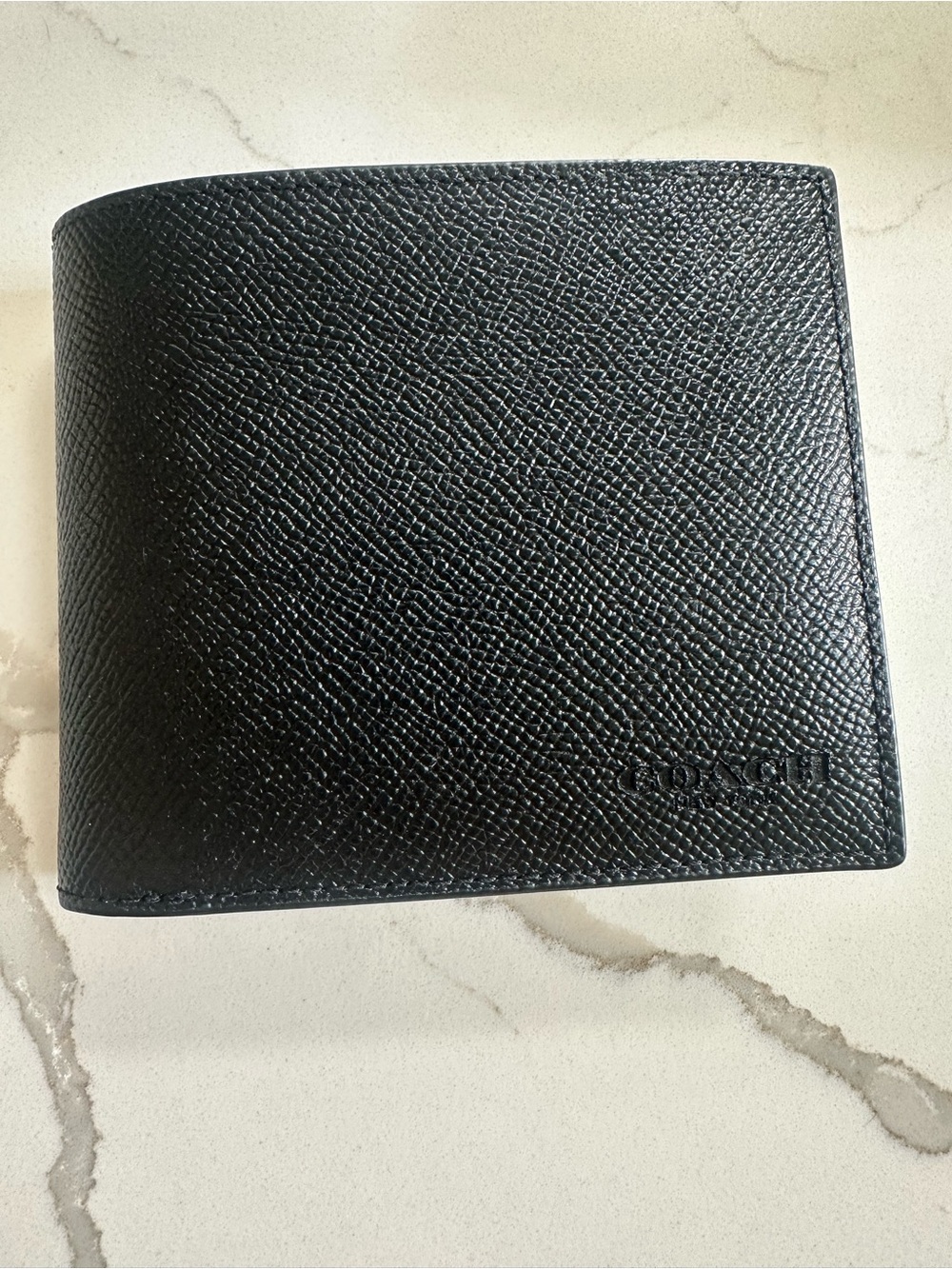 Coach Men's Black Leather 3 in 1 Bi-Fold Wallet